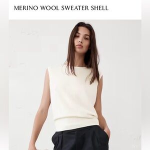 Banana Republic Cream Merino Wool Sweater Shell